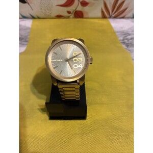 Diesel Double Down Watch Men DZ-1466 46mm Gold Tone Working